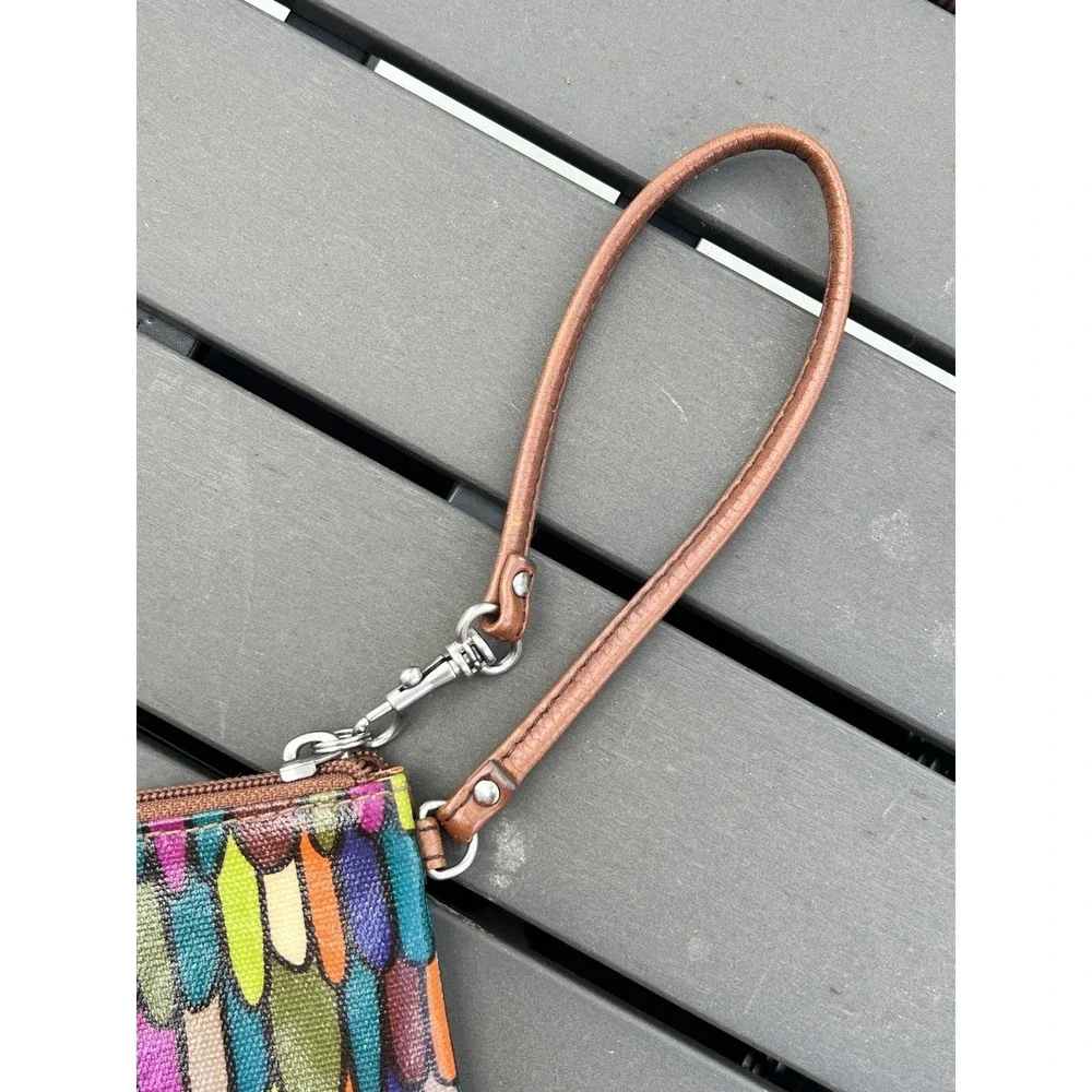 Fossil Wristlet Y2K Boho Retro Festival Colorful Everyday Geometric Wallet